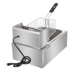 Electric Fryer Silver Stainless Steel Single Cylinder - imagine 5