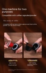 Coffee Machine Travel Portable Outdoor Small Concentrated Mini Capsule Ground Coffee Dual-use - imagine 9