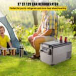 Portable Refrigerator 37 Quart(35 Liter),12 Volt Refrigerator App Control(-4℉~68℉), Car Refrigerator Dual Zone With 12/24v DC & 110-240v AC For Camping, Travel, Fishing, Outdoor Or Home Use - imagine 2