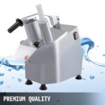 110V Commercial Food Processor 2 Feeding Holes, 550W Electric Vegetable Slicer 1600 RPM, Stainless Steel Vegetable Processor Detachable 6-blades, 3mm/4mm/7mm Shred, 2mm/4mm Slice - imagine 2