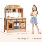 Robud New Large Kids Toddlers Kitchen Playset Wooden Play Toy With Accessories - imagine 3