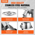 Electric Vibrating Sieve Machine With 12+80 Mesh Automatic Sifter Shaker - imagine 2