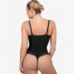 Lace Shapewear Bodysuit Women Tummy Control Backless Tank Tops V Neck Body Suit Thongs - imagine 4