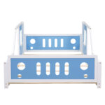 Full Size Classic Car-Shaped Platform Bed with Wheels,Blue - imagine 6