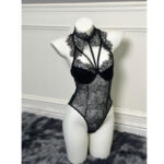 One-Piece Shapewear Wild Spicy Girl One-Piece Lace Steel Ring Backless Halter One-Piece - imagine 6