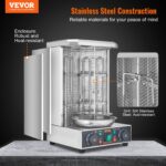 Shawarma Grill Machine, 13 Lbs Capacity, Chicken Shawarma Cooker Machine With 2 Burners, Electric Vertical Broiler Gyro Rotisserie Oven Doner Kebab Machine, For Home Restaurant Kitchen Parties - imagine 2