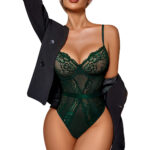 Sexy Lace Fitted Bodysuit Ultra-thin Temptation Women's Underwear