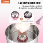 Electric Cotton Candy Machine, 1000W Candy Floss Maker, Commercial Cotton Candy Machine With Stainless Steel Bowl, And Sugar Scoop, Perfect For Home Kids Birthday, Family Party (Pink) - imagine 3