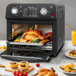 12.5 Qt Air Fryer With Dual Knob Control, Temperature Range, 60-Min Timer, Presets For French Fries, Pizza, Chicken, Fish, And Toast Healthy Oil-Free Cooking Oven - imagine 4