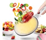 Breakfast Crepe Maker Spherical Non-stick Baking Pan, One Stick, Two Flips - imagine 2