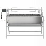 BBQ grill with rotisserie made of iron and stainless steel - imagine 5