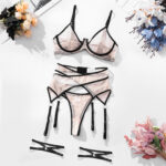 Perspective Solid Color Underwear Bra Sex Set