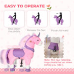 Kids Plush Toy Rocking Horse Pony Toddler Ride on Animal Rocker with Realistic Sounds - imagine 5
