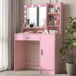 Makeup Vanity Desk with Mirror & Light - imagine 6