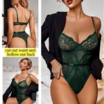 Sexy Lace Fitted Bodysuit Ultra-thin Temptation Women's Underwear - imagine 2