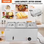 Commercial Electric Food Warmer 3-Pan Countertop Buffet 24QT Bain Marie - imagine 5