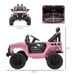 Electric Off-Road Truck 12V Kids Ride On With Remote Control MP3 Music Adjustable Speed - imagine 3