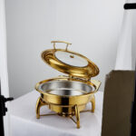 Hotel Restaurant Bufei Golden Stainless Steel Buffet Stove - imagine 4