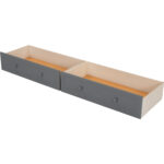 Full over Full Bunk Bed with Drawers, Convertible Beds  Gray - imagine 2