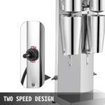 Milkshake Maker Kit, Stainless Steel Electric Milkshake Maker, 180W Milkshake Machine, Double Head Classic Milkshake Maker With 800ml Cup, Silver Milkshake Maker Machine, 2 Speed Adjustable - imagine 4