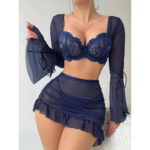 Sexy Lingerie Set with Lace and Sheer Design for Erotic Role-Playing