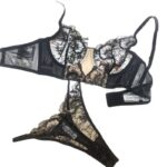 Style Thin Embroidered Lace Bra Set for Large Breasts, Minimizing Appearance and Preventing Sagging, Plus Size Women's Underwear - imagine 5