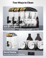 Commercial Slushy Machine 15Lx3 Tank Margarita Smoothie Frozen Drink Maker - imagine 5