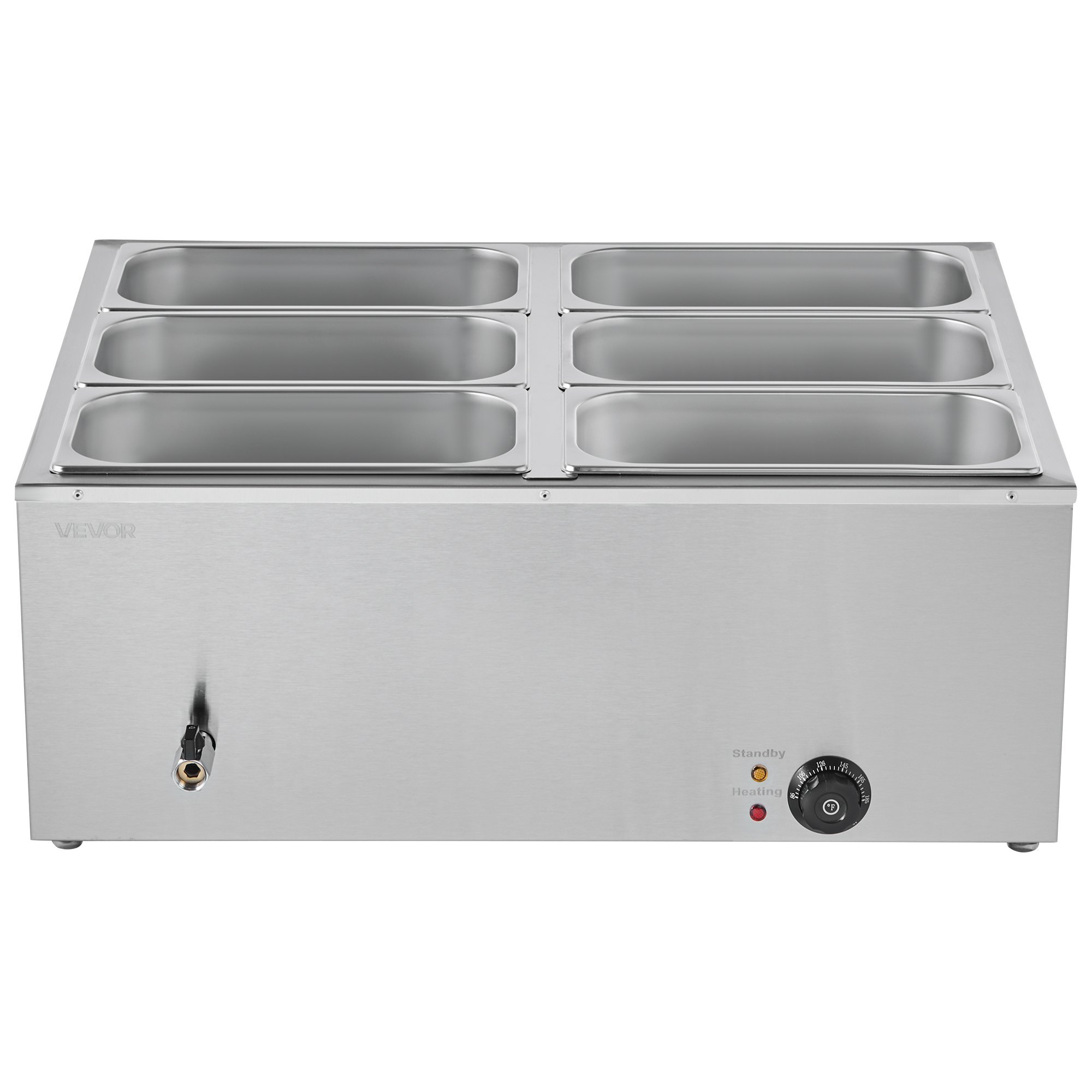 55223826-e52d-4919-a1a1-daedd0820fdc.jpg Commercial Food Warmer 6-Pan 1500W Countertop Buffet Bain Marie With Lid - imagine 1