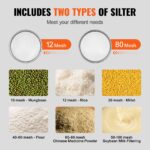 Electric Vibrating Sieve Machine With 12+80 Mesh Automatic Sifter Shaker - imagine 3
