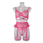 Love Embroidery Splicing Strap Sex Underwear Sex Underwear Set - imagine 5