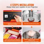 Electric Cotton Candy Machine With Cart, 1000W Commercial Candy Floss Maker With Stainless Steel Bowl, Sugar Scoop And Drawer, Perfect For Home, Kids Birthday, Family Party, Red - imagine 2