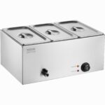 Commercial Electric Food Warmer 3-Pan Countertop Buffet 24QT Bain Marie