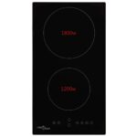 glass ceramic cooktop with 2 plates and touch control 3000 - imagine 2