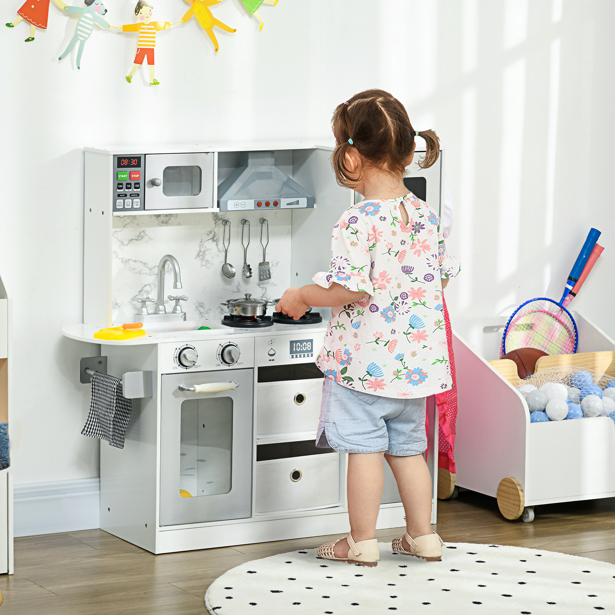 68a79b87-5b9b-4f11-9c03-707110dbaf5d.jpg Play Kitchen Set for Kids W/ Lights Sounds - imagine 1