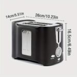 2 Slice Toaster, Quick & Even Results Every Time, Wide Slots Fit Any Size Bread Drop-Down Crumb Tray For Easy Clean Up, Stainless - imagine 4