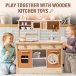 Robud New Large Kids Toddlers Kitchen Playset Wooden Play Toy With Accessories - imagine 6