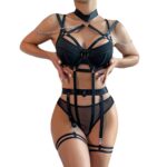 Style Cross-border Hot Selling Erotic Underwear Bondage Temptation Sexy Role-playing Chain Four-piece Set for Women - imagine 5