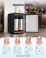 Beer Kegerator With CO2 Tank Dual-Tap Beer Dispenser 162L Refrigerator - imagine 2