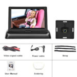 12-24V Folding Screen For Baby Monitoring Images In Car With Cigarette Lighter Power Cord Night Vision Eight-lamp Camera - imagine 4