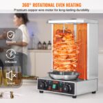 Shawarma Grill Machine, 13 Lbs Capacity, Chicken Shawarma Cooker Machine With 2 Burners, Electric Vertical Broiler Gyro Rotisserie Oven Doner Kebab Machine, For Home Restaurant Kitchen Parties - imagine 5