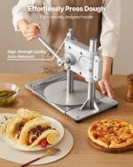 9.5 In Manual Pizza Dough Press Machine Pizza Pastry Sheeter Stainless Steel - imagine 2