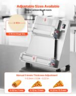 16 Inch Pizza Dough Roller Sheeter Semi-automatic Commercial Dough Press 390W - imagine 5