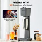Milkshake Maker Machine, 375W Commercial Milk Shake Maker Mixer, Single Head Drink Mixer Blender Machine, 3-Speed Milkshake Blender With 27.7oz Stainless Steel Cup For Commercial - imagine 2