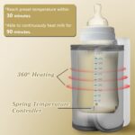 1Pc Portable Bottle Warmer Baby Milk Warmer Milk Formula Warmer For Travel With 6 Heating Levels USB Rechargeable Keep Milk Warm For 5 Hours No Bottle Included - imagine 8