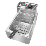 Electric Fryer Silver Stainless Steel Single Cylinder - imagine 7