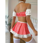 Sexy and Tempting Lingerie 4-Piece Set Passionate Maid Uniform for Women - imagine 4