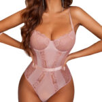 Sexy Lace Fitted Bodysuit Ultra-thin Temptation Women's Underwear - imagine 4