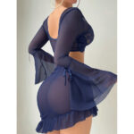 Sexy Lingerie Set with Lace and Sheer Design for Erotic Role-Playing - imagine 3