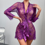 Sensual Lingerie Temptation Sleepwear Thin Lace Nightgown Home Wear