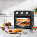 12.5 Qt Air Fryer With Advanced Multi-Function Cooking Grill, Air Fry, Defrost, Bake, Presets For French Fries, Pizza, Chicken, Fish, And Toast, Dual Knob Control - imagine 8